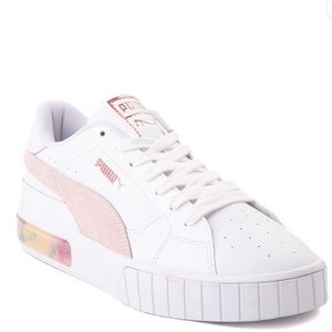 Womens PUMA Cali Star Splash Athletic Shoe - White / Pink-size 8.5
